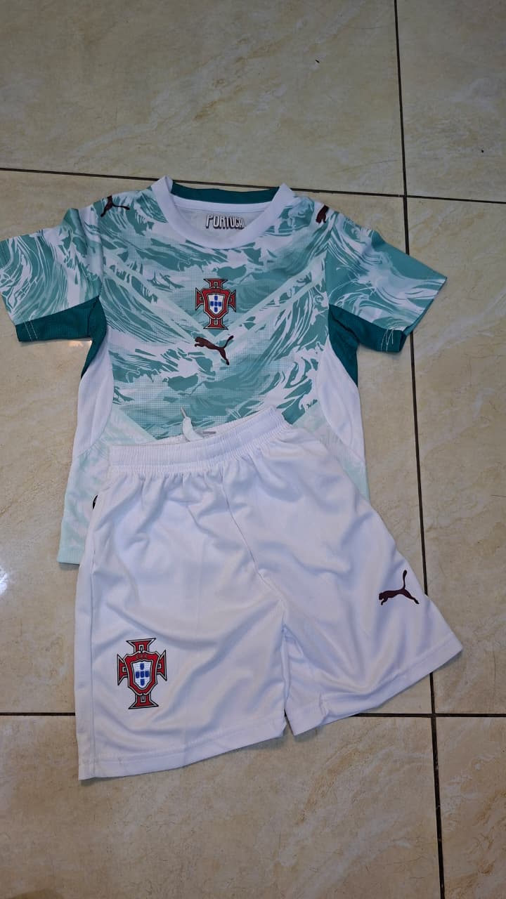 Official Portugal Kids Away Kit 2026 World Cup Edition (Shirt & Shorts Set)